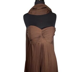 brown dress poshmark Chocolate Brown Zarah Midi Dress